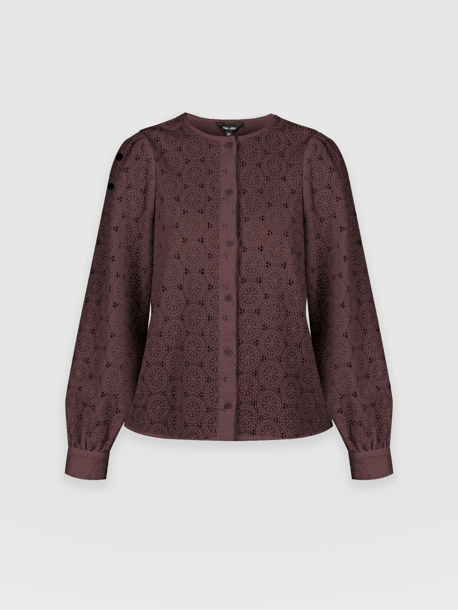 Tabitha Blouse - Maroon - Women's Blouses | Saint + Sofia® USA
